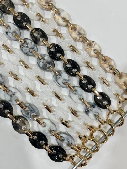 Akrilik oval Zincir Çanta Sapı 45 CM (Adet)