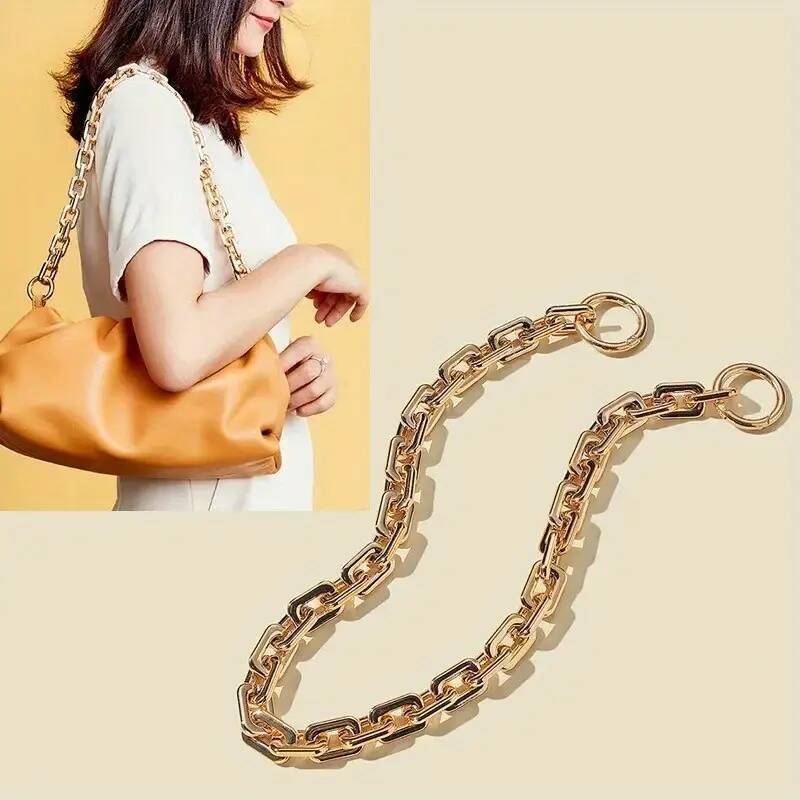 Akrilik zincir dikdörtgen model çanta sapı 43 cm (adet) - 3