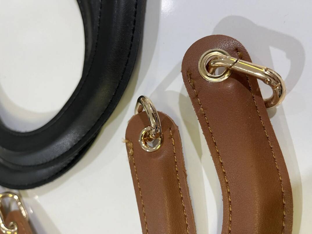 Deri Dior Çanta Sapı C Model Gold Kancalı - 5