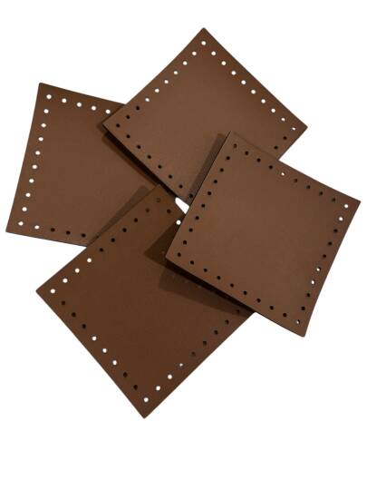 Kare Parça deri  8x8 cm ( 1 adet )