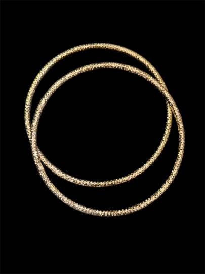 Metal çentikli yuvarlak çanta sapı - gold